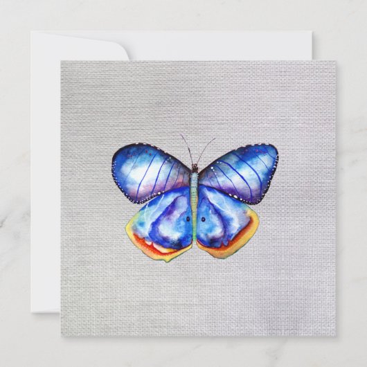 Butterfly Canvas bruiloft uitnodiging (Achterkant)