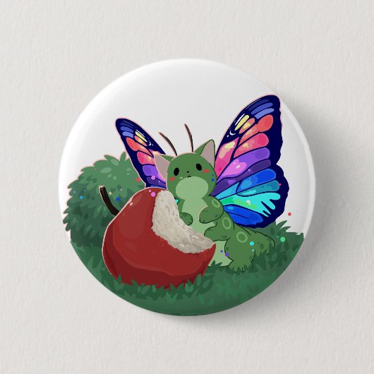 Butterfly cat ronde button 5,7 cm (Voorkant)