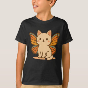 Butterfly Cat – Schattige pastel Kawaii Dier T-shirt