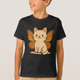 Butterfly Cat – Schattige pastel Kawaii Dier T-shirt