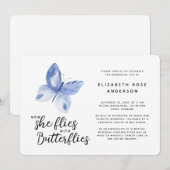 Butterfly Celebration of Life Memorial Service Kaart (Voorkant / Achterkant)