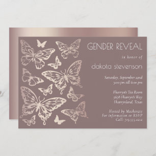 Butterfly Chic Gender onthulling   Kopergoud Roos Kaart