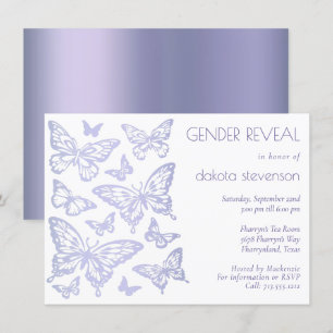 Butterfly Chic   Paars geslacht lavender Kaart