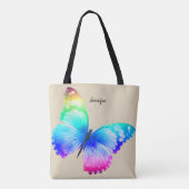 Butterfly Cloth Tas Market Bag Personaliseer naam (Achterkant)