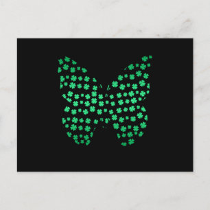 Butterfly Clover Irish St Patricks Day Shamrock Briefkaart