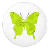 Butterfly Collage Atomic Green Keramische Knop (Voorkant)
