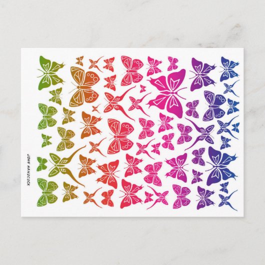 Butterfly Collage Briefkaart (Voorkant)