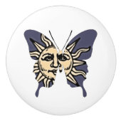 Butterfly Collage Celestial Sun Keramische Knop (Voorkant)