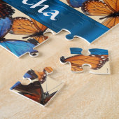 Butterfly collage foto sjabloon legpuzzel (Zijkant)