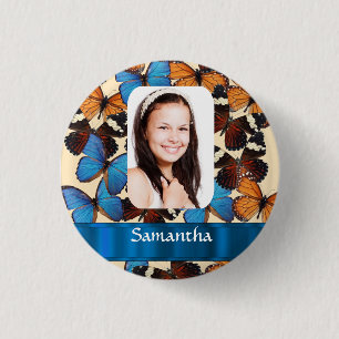 Butterfly collage foto sjabloon ronde button 3,2 cm