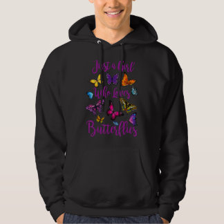 Butterfly Collectie, gewoon een meisje dat van But Hoodie