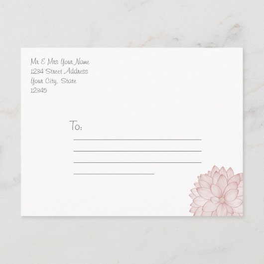 Butterfly Coral Chrysanthemum Bewaar de datum Aankondigingskaart (Achterkant)