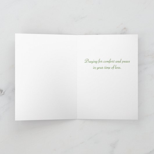 Butterfly Cross Sympathy Card Kaart (Binnen)