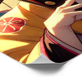 Butterfly Curse: Flame-Eyed Warrior Anime Poster (Hoek)