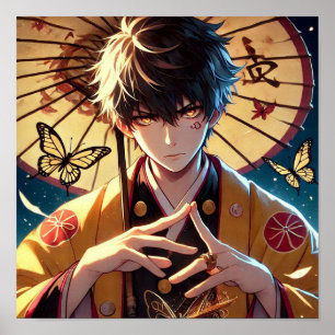 Butterfly Curse: Vlamogige krijger animeseries Poster