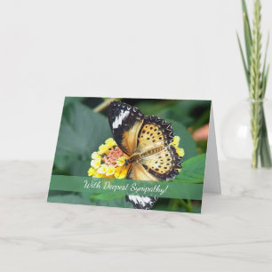 Butterfly Custom Sympathy Wenskaart Kaart