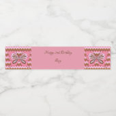 Butterfly Custom Verjaardagsfeest Jaar en Naam Waterfles Etiket (Enkel label)