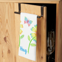 Butterfly & Daisies Dish Towel