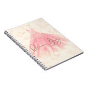 Butterfly Dance Peach Sparkle Dress Droom Groot Notitieboek (Rechterzijde)