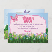 Butterfly Dank u kaarten (Voorkant / Achterkant)