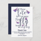 Butterfly Dank u voor het schimmelbegrip Bedankkaart (Voorkant / Achterkant)