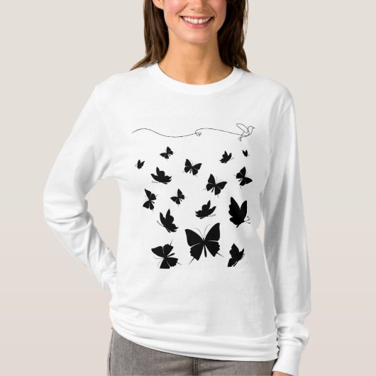 Butterfly dans t-shirt (Voorkant)