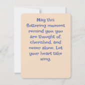 Butterfly Denken aan U Gepersonaliseerde Kaart (Achterkant)