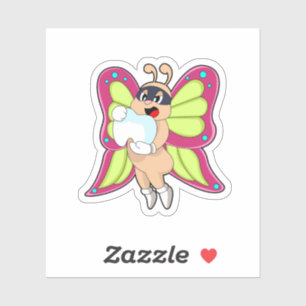 Butterfly Dentist Teeth Sticker