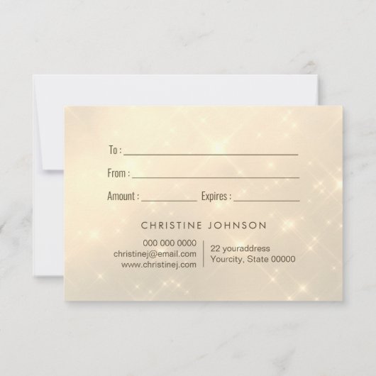 Butterfly Design Cadeaubon (Achterkant)