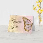 butterfly design thank you kaart (Gele Bloem)