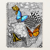 Butterfly Doodle Art Collage Planner (Voorkant)
