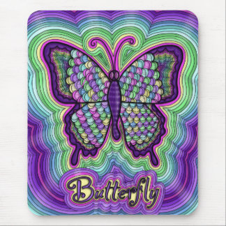 Butterfly Doodle Mousepad Muismat