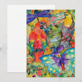 Butterfly Dragonfly Canvas print | funny gift Feestdagenkaart (Voorkant / Achterkant)