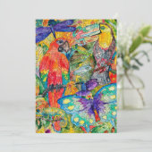 Butterfly Dragonfly Canvas print | funny gift Feestdagenkaart (Staand voorkant)