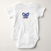 Butterfly Drawing Baby Jersey Bodysuit (Achterkant)