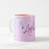 Butterfly Dream Tweekleurige Koffiemok (Voorkant links)