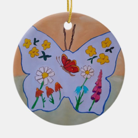 Butterfly Dreaming Keramisch Ornament (Voorkant)