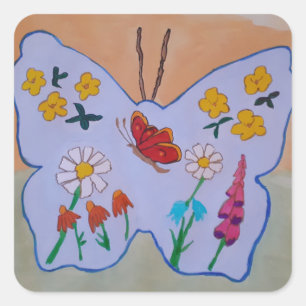Butterfly Dreaming Vierkante Sticker