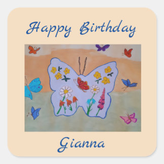 Butterfly Dreaming Vierkante Sticker