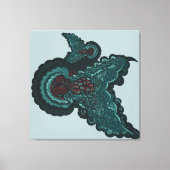 Butterfly Dreams:A Fusion of Flowers and Fantasy Canvas Afdruk (Voorkant)