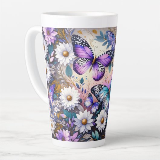 Butterfly Dreams Bloemen Latte Mok (Linkerhoek)