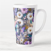 Butterfly Dreams Bloemen Latte Mok (Rechts)