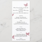 Butterfly Dreams : Dusty Rose Menu Mariage (Devant)