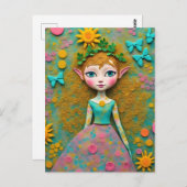 Butterfly Dreams Elf Briefkaart (Voorkant / Achterkant)