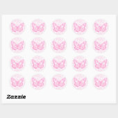 Butterfly Dreams (Pink-Single) Ronde Sticker (Vel)