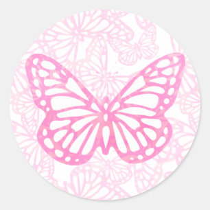 Butterfly Dreams (Pink-Single) Ronde Sticker
