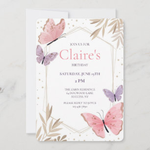 Butterfly Dreams Verjaardagsfeestje Kaart