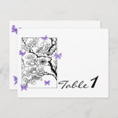 Butterfly Dreams : Violet Mariage Numéro de table (Devant / Derrière)