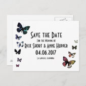 Butterfly Edge, Sla de datum bruiloft Briefkaart (Voorkant / Achterkant)