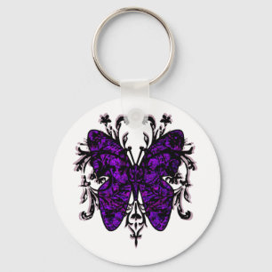 Butterfly-effect (paars) sleutelhanger